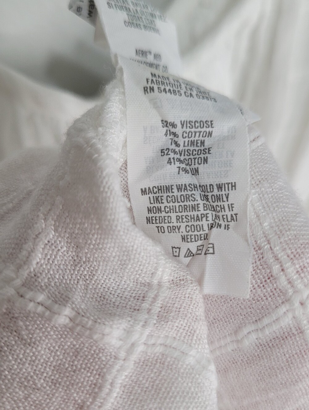 Aerie White Linen Blend Romper XL Tassel Tie Swim Coverup Cottagecore Beachy - Picture 8 of 13